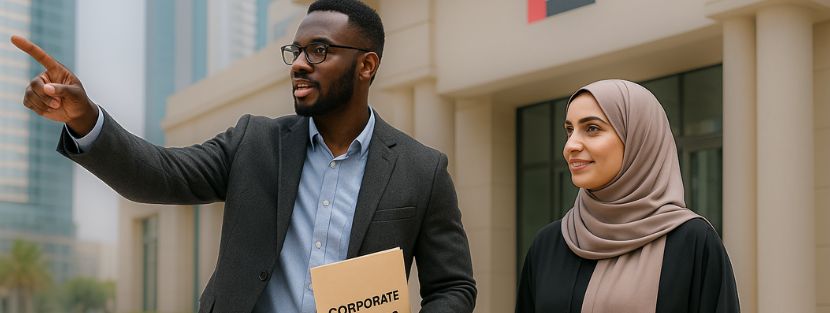 consultant with corporate tax folder