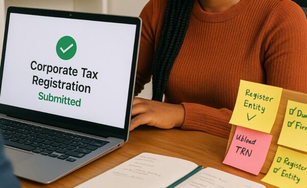 an entrepreneur completes tax registration